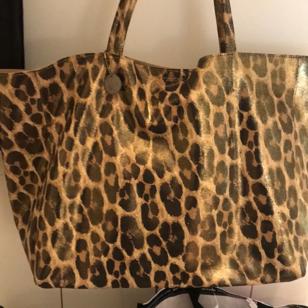 Leopard tote bag purse